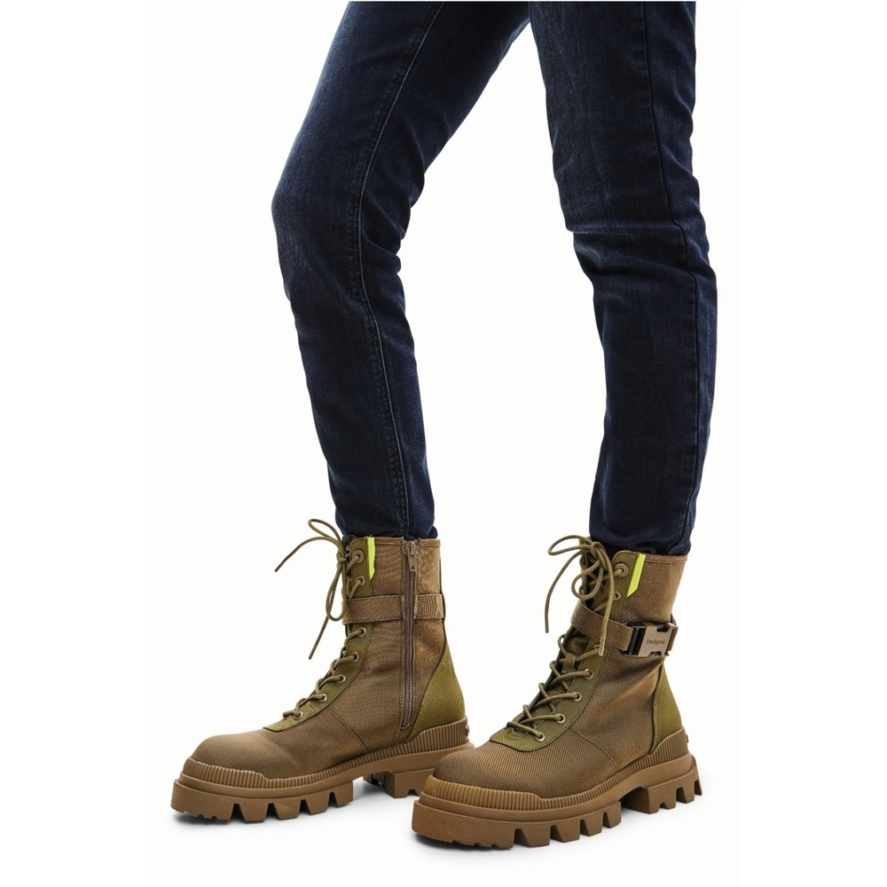 Desigual Womens Combat Ankle Boots Size 6.5